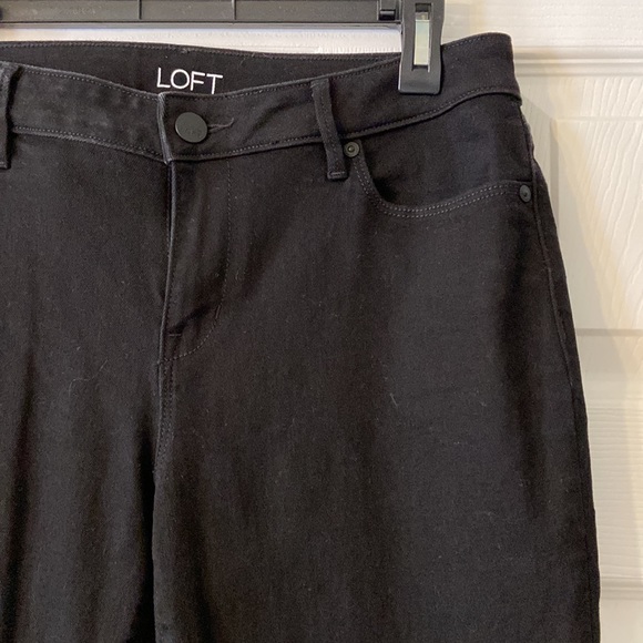 Loft Outlet Black Jeans size 10 curvy skinny excellent condition inseam 30 - Picture 3 of 8
